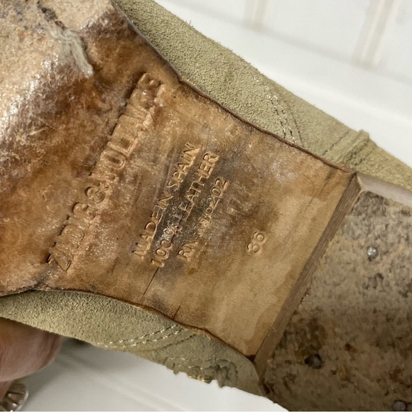 Zadig & Voltaire Molly Suede Wester Ankle boot Tan 377 - Picture 4 of 15